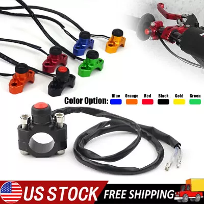 Universal CNC Motorcycle Stop Start Kill Switch Button For 22mm Handlebar Parts • $11.95