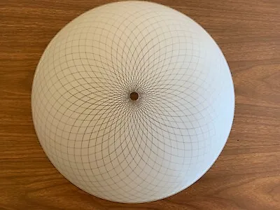 VTG MCM Ceiling Light Glass Shade Saucer  Mid Century Modern Atomic Kaleidoscope • $29.99