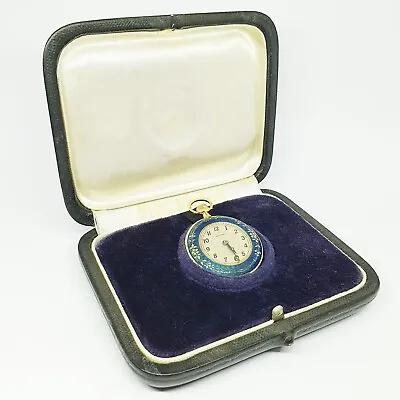 Fantastic MOVADO Savonnette Pocket Watch With Fabulous Enamel - Has A Case 1009 • $999.99