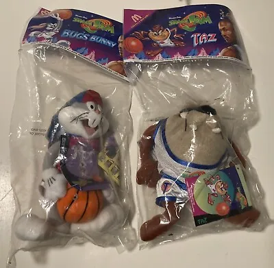 Vintage McDonalds Space Jam TAZ  & Bugs Bunny Plush New In Packaging. • $17.99