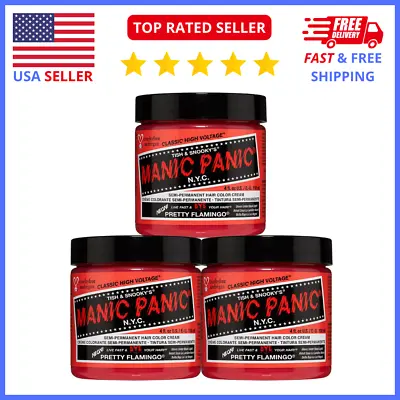 3-Pack Manic Panic Pretty Flamingo Classic High Voltage Semi-Permanent Hair Dye • $26.13