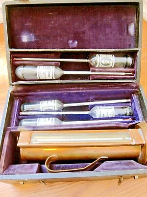Rare1866 Antique 1A. Tagliabue NY Patent Brewery Spirits Proof Hydrometer Case • $499