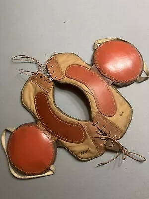 Antique Football 1930’s Canvas/Wool/Leather Adult Shoulder Pads EX++ Cond. • $255