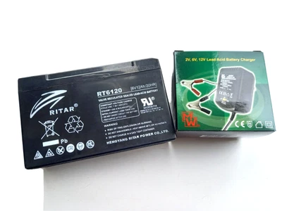 £29.50 • Buy Toy Car Battery And Charger Combo 6v 12ah Battery & 6 Volt Mains Charger NEW