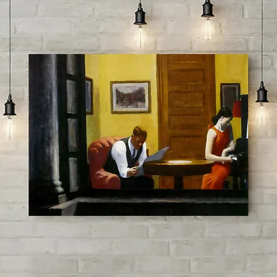 Room In New York - Wall Art By Edward Hopper - Canvas Rolled Wall Art Print • £14.59