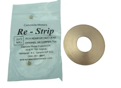 RESTRIP Re Strip For Reinforcing Lead Channel Or Copper Foil 25' Stained Glass • $11.01