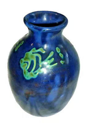 Earthworks Barbados Vintage Handmade Hand Painted Vase 7” Tall Glazed • $26.64