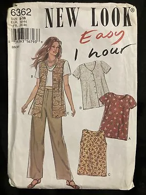 1995 Simplicity New Look Pattern Womens Sz 8-18 #6263 Tops 2 Styles Vintage!! • $6.99