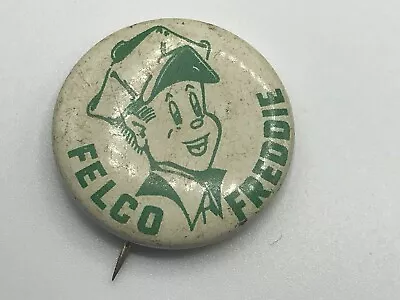£8.67 • Buy RARE Vintage 1-1/8  FELCO FREDDIE Advertising Pin Pinback Button Farm B4