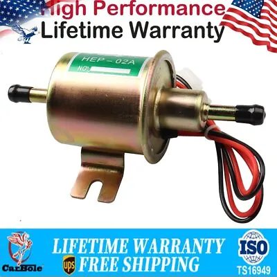 HEP-02A High Pressure 4-7 PSI 12V Gas Diesel Inline Electric Fuel Pump Diesel US • $14.69