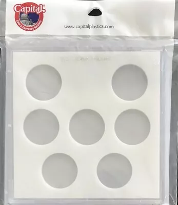 Capital Plastic Holder For 7 Silver Dollar Coins Set No Dates Acrylic Display • $19.79