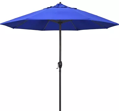 California Market Umbrella 9' Aluminum Collar/Auto Tilt Pacific Blue Sunbrella • $125