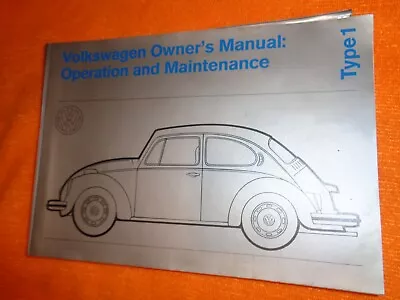 1972 Volkswagen Type 1 Sedan / Convertible Vw Owners Manual - Great Original • $59.99
