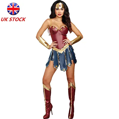 £22.99 • Buy Movie Wonder Woman Diana Costume Superhero Halloween Cosplay Fancy Dress Outfit