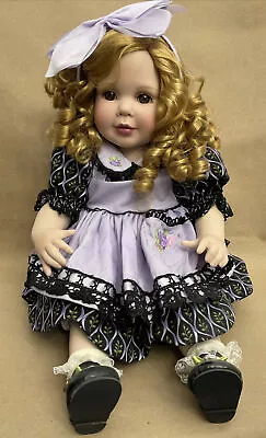 12” Marie Osmond Rose Marie And Sew On Porcelain Doll W COA Purple Hairbow LE • $99