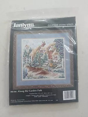 JANLYNN Along The Garden Path - Counted Cross Stich Kit 12'' X 12'' (80-292) NEW • £22.99