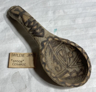 $57.97 • Buy Darlene James Nampeyo Hopi-Tewa Ceramic Pottery Spoon Native American Indian