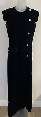 Vtg Elinor Simmons Malcolm Starr Irene Sargent Black Velvet Gown Sz 10 Defect • $299.99