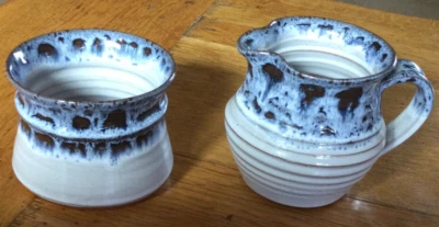£14.90 • Buy Stonham Barns Pottery - Chris Soule Made Earthenware Sugar Pot & Milk Jug
