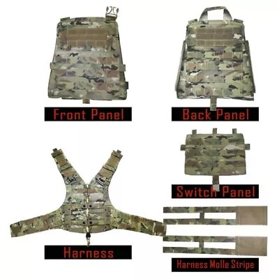 £36.58 • Buy Molle Cummerbund Strap / Front Back Panel / Harness For Tactical CP AVS Vest MC