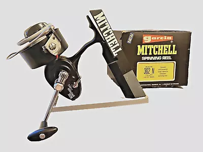 Vintage Mitchell 302N Gray Spool Spinning Reel Excellent Cond W Box • $135