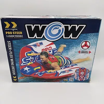 WOW Pro Steer Towable Tube 1-2 Rider - New - Boat Lake Pulling Raft-Fun On Water • $54.99