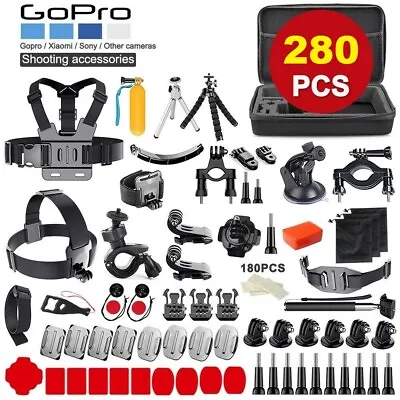 $40.99 • Buy Go Pro Accessories Set Kit For Gopro Hero 9 8 6 5 4 Monopod Head Chest Strap OZ