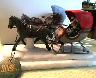 Dept 56 One Horse Open Sleigh Mint In Box Vintage Retired • $24.99