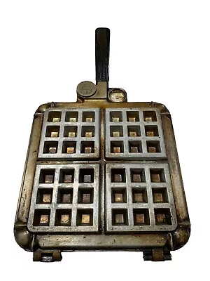 Vintage Nordic Ware #15000 Belgian Waffle Iron Hinged Stove-Top Outdoors Camping • $20