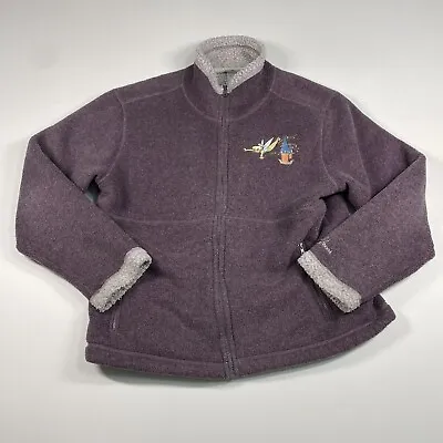 Disney Jacket Women’s Medium Purple Tinker Bell Full Zip Fleece Mock Neck • $18.82