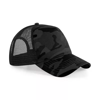 Beechfield Camo Snapback Trucker Hat - Summer Army Urban Baseball Cap Men/Women • £9.29