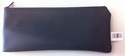 Shure Wired Microphone Bag Zipper Pouch Case Black Vinyl - Standard Size(9 X4 ) • $6.95