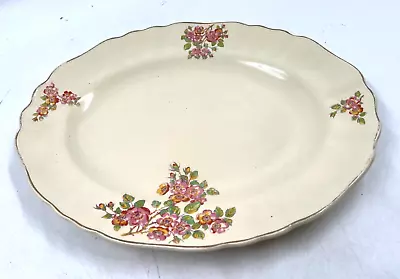 1920s J&G Meakin Sunshine Oval Floral Serving Platter 36cm 561073  T2750 D127 • £12.99