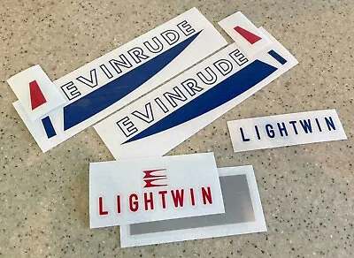 Evinrude 3 HP Lightwin Vintage Outboard Motor Decal Kit FREE SHIP + Fish Decal! • $16