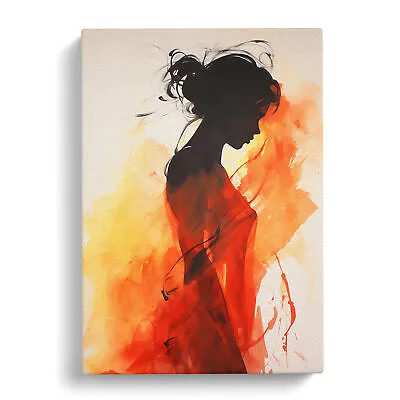 Woman Gestural Art No.4 Canvas Wall Art Print Framed Picture Decor Living Room • £24.95