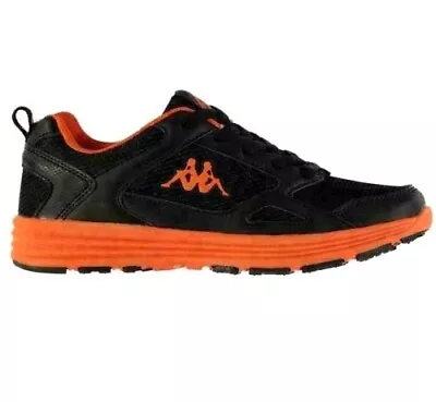 Kappa Titan Older Kids Youth UK 5 EU 38 Black & Orange Trainers Sneakers Shoes • £14.99