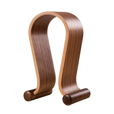 $37.25 • Buy Wooden Walnut Wood Headphone Gaming Headset Display Stand Holder D0B4