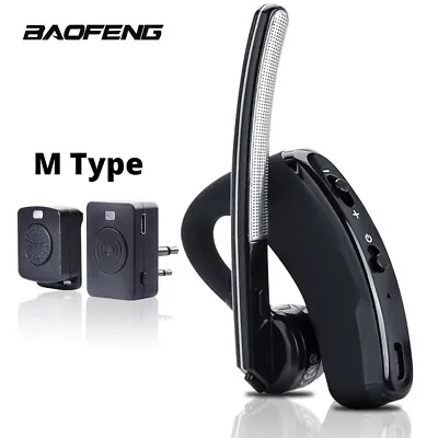 Wireless Bluetooth Headset M Plug PTT Remote For Motorola HYT Walkie Talkies • $42.29