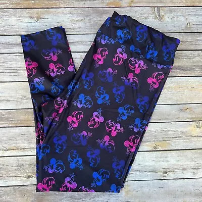 Mickey Minnie Mouse Ears Ombre Women's Leggings TC Plus Size 12-20 • $25