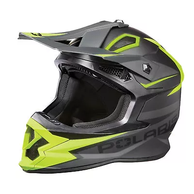 Polaris Tenacity 4.0 Snowmobile Helmet DOT ECE Ventilated Padded Lime/Black • $112.95