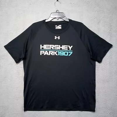 Under Armour Mens Heat Gear Performance T Shirt XL Black Hershey Park 1907 PA • $14.36