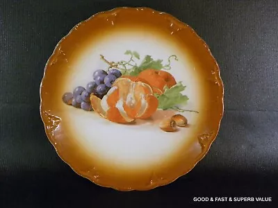 Petrus Regout Decorative Plate 9.5  Orange Grapes Made In Maastricht Holland • $15