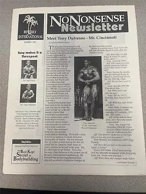 Early NO NONSENSE NEWSLETTER Bodybuilding Muscle Booklet SUMMER 1997 • $12.50