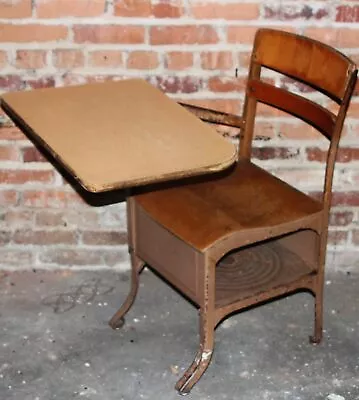 Vintage School Student Child Desk/Chair W/Cubby ENVOY American Seating Style A • $124.95