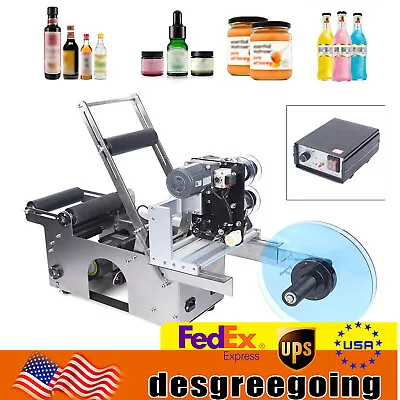 100W Semi-automatic Round Bottle Labeling Machine Date Marking Tool 20-40pcs/Min • $489.25