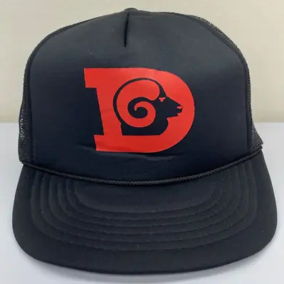 Trucker SnapBack Hat D Big Horn Ram Dodge Ram Custom Logo Black Red Cap Mesh • $10