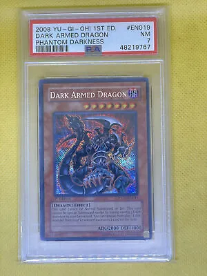 Dark Armed Dragon PTDN-EN019 Secret Rare 1st Edition PSA 7 • £249.99