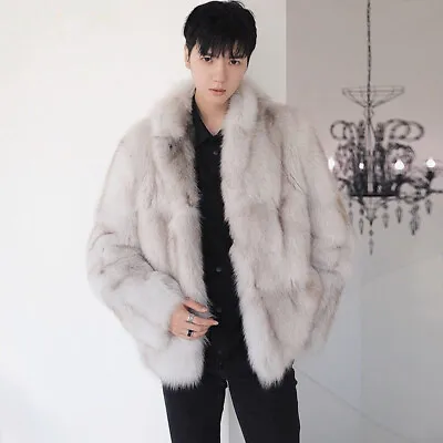 Winter New Men's Fox Fur Mink Fur Coat Short Youth Casual Jacket Warm Overcoats • $98.55