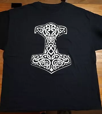 Mjolnir Tshirt Thor Gildan Heavy Vikings Norse Odin 3xl  • £11