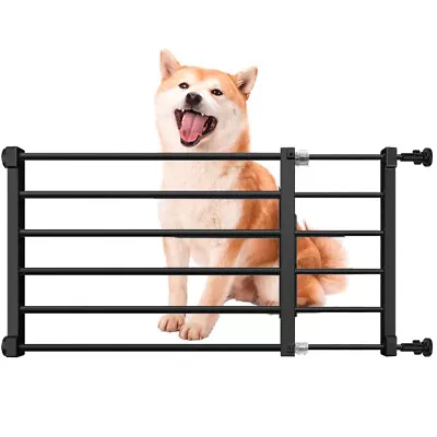 22-39.4  Wide Expandable Metal Dog Gate Pressure Step Over Short Pet Puppy Gate • $33.24